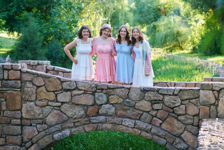 Four sisters, from left: Ella, Jazmine, Emily, Krista. Strader family