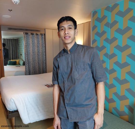On cruise board serving others with the warmest smile while deeply missing family: Chelfin Saputra